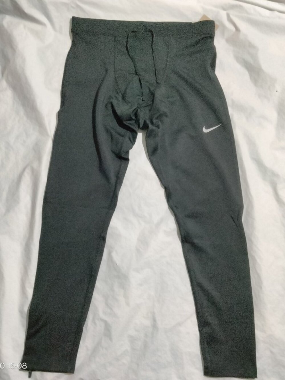 Nike Mens Challenger Dri-FIT Running Tights Black Ankle Zip Leggings L CZ8830-01